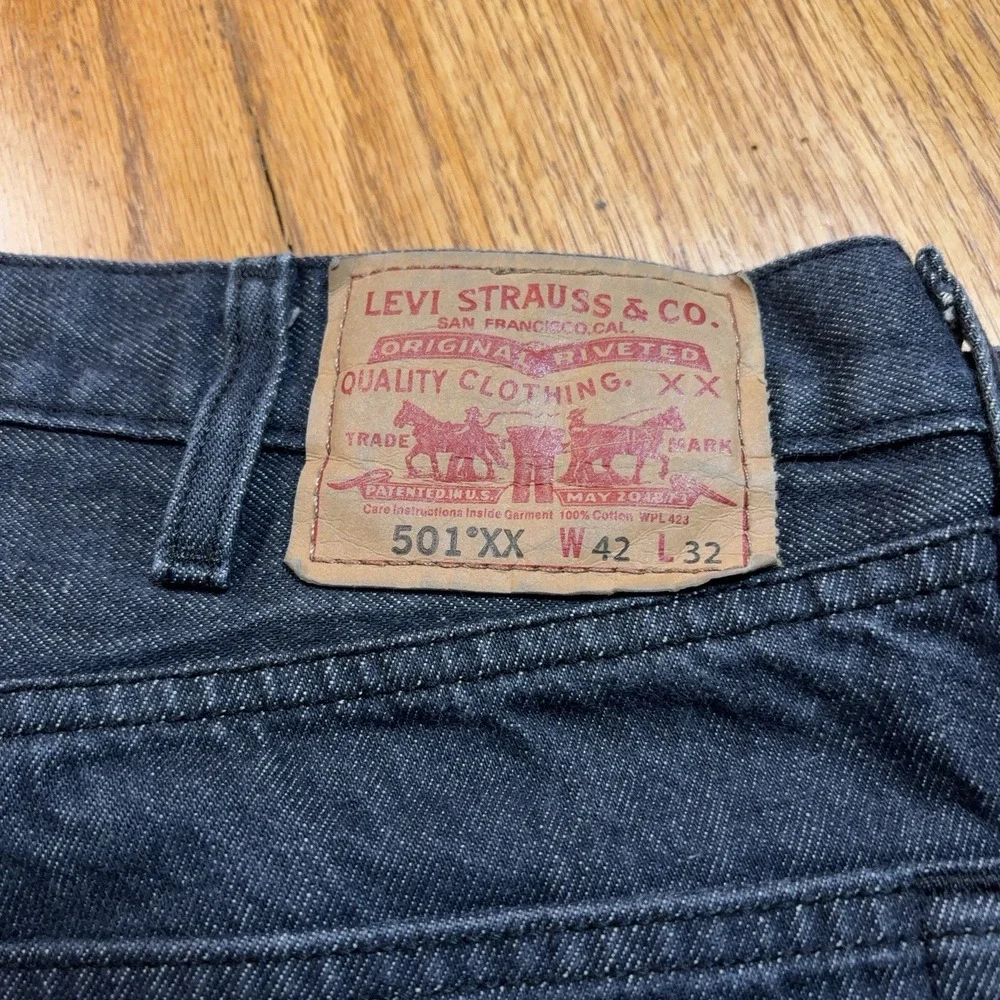 Levis 501 XX Jeans Mens 40X30 (Tag 42x32) Blue Gray Button Fly Straight Fit Y2K‎